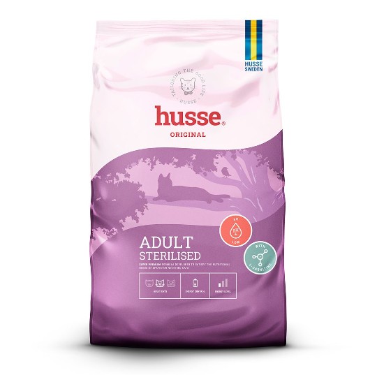 Husse Adult Sterilised Katzenfutter neue Verpackung